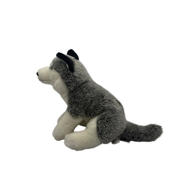 Animal Alley ToysRUs Husky Dog Plush Stuffed Animal Gray White 12 Inch Sitting - Picture 3 of 6
